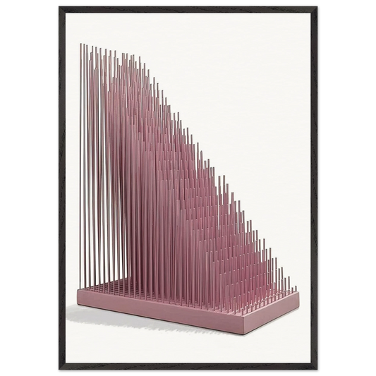 PROGRESION ROSA - Jesus Rafael Soto Framed Art Print – Black Wooden Frame - Default Title - -Framed Art Print