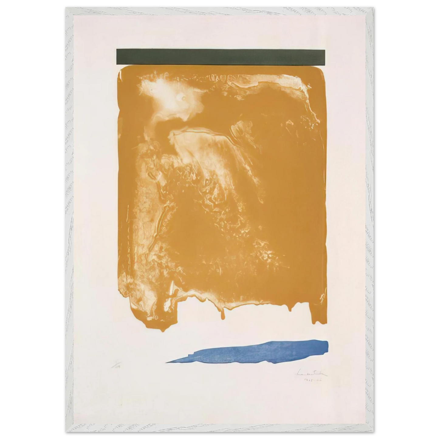 Helen Frankenthaler - Persian Garden - 1966 Wall art - 15x20 cm / 6x8 inches - Premium Wooden Framed Poster With Fine Art Paper - Black frame