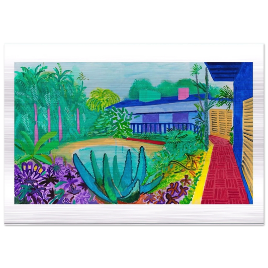 David Hockney - David Hockney Brushed Aluminum Print - 70x100 cm / 28x40 inches | David Hockney Aluminum Print | David Hockney Prints