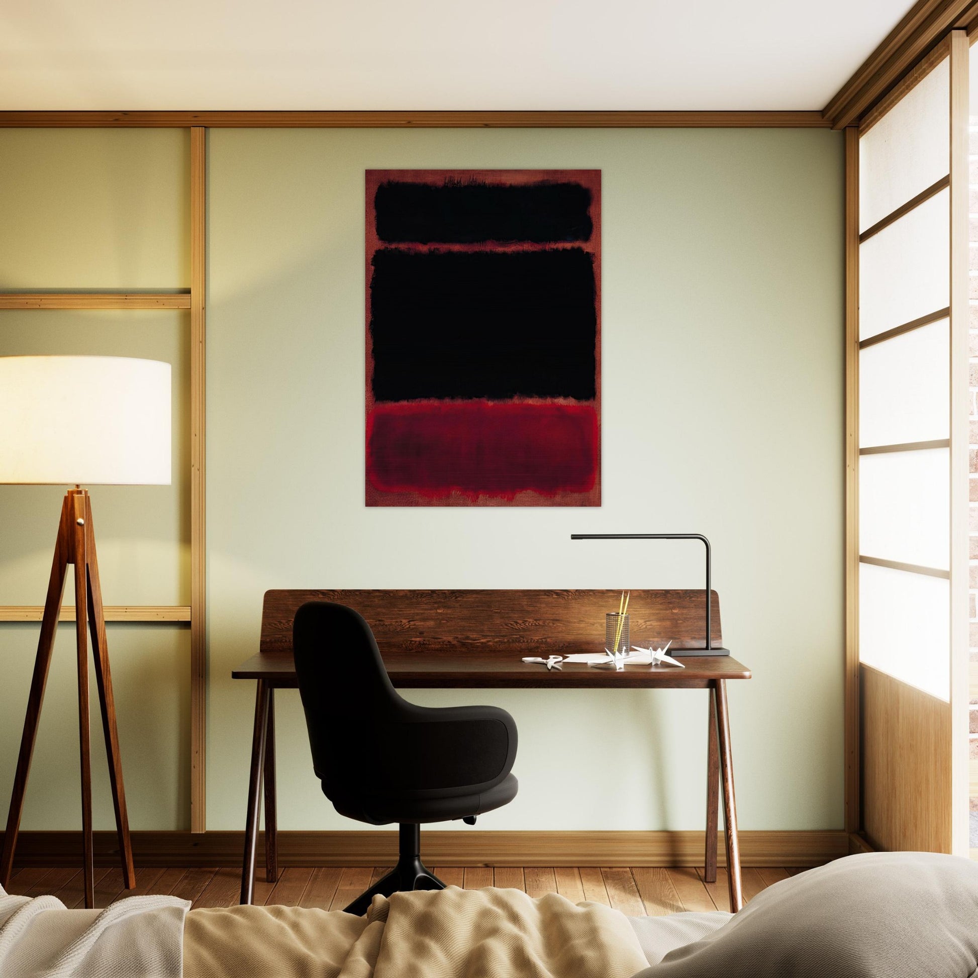 Black in Deep Red - 1957 - Mark Rothko Brushed Aluminum Print - 70x100 cm / 28x40 inches | Mark Rothko Aluminum Print | Mark Rothko Prints