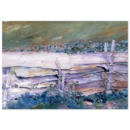 The Fence - John Singer Sargent Brushed Aluminum Print - 70x100 cm / 28x40 inches | John Singer Sargent Aluminum Print | John Singer Sargent Prints