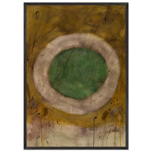 Wall artGreen Glow - 1958 - Gene Davis Framed Art Print – Black Wooden Frame - Default Title - -Framed Art Print