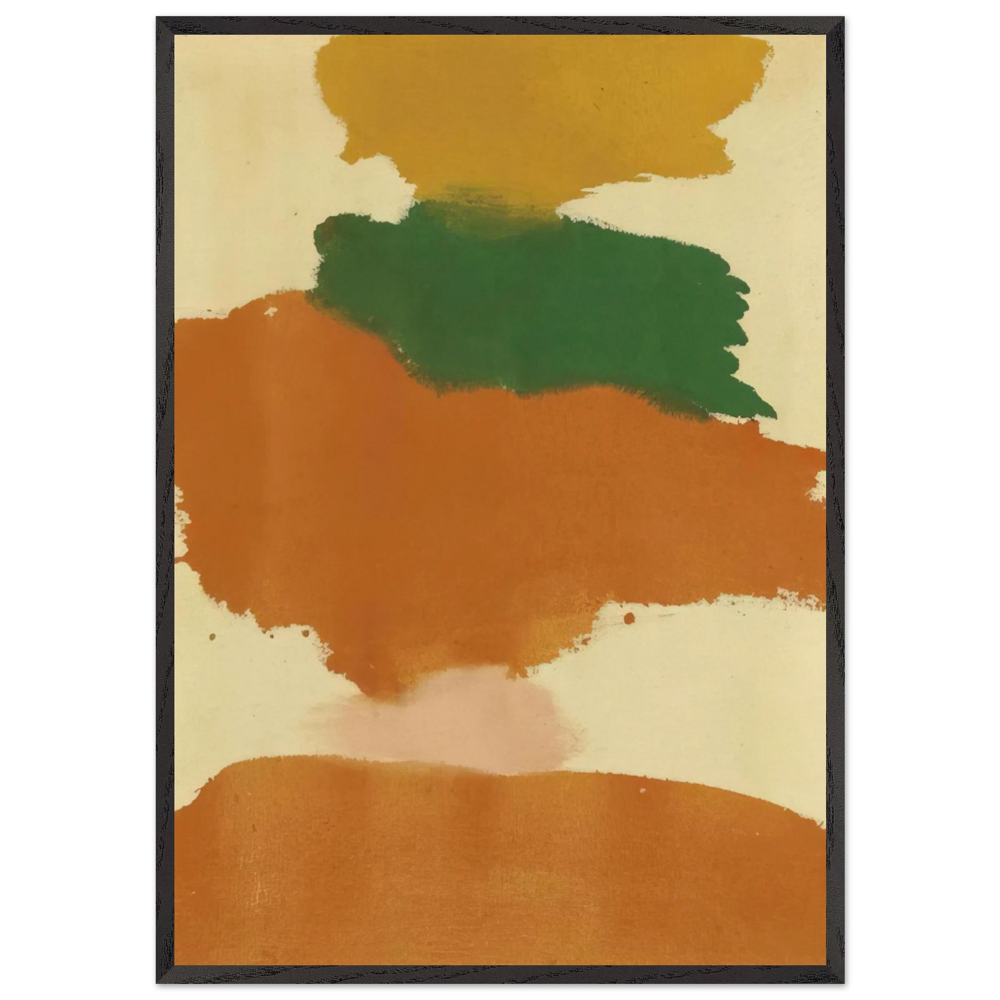 Untitled - 1963 N1 - Helen Frankenthaler 70x100 cm / 28x40 inches Framed Art Print – Black Wooden Frame