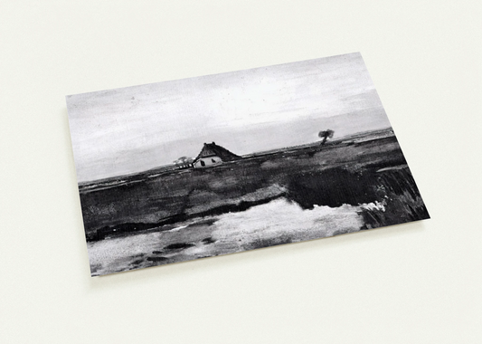 Landscape with a Farm By Vincent van Gogh Pack of 10 Post Cards | Vincent van Gogh Post Cards | A6 (10.5 x 14.8 cm) - 4.1 x 5.8 inches