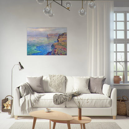 Cliff at Grainval near Fecamp - claude monet Brushed Aluminum Print - 70x100 cm / 28x40 inches | claude monet Aluminum Print | claude monet Prints