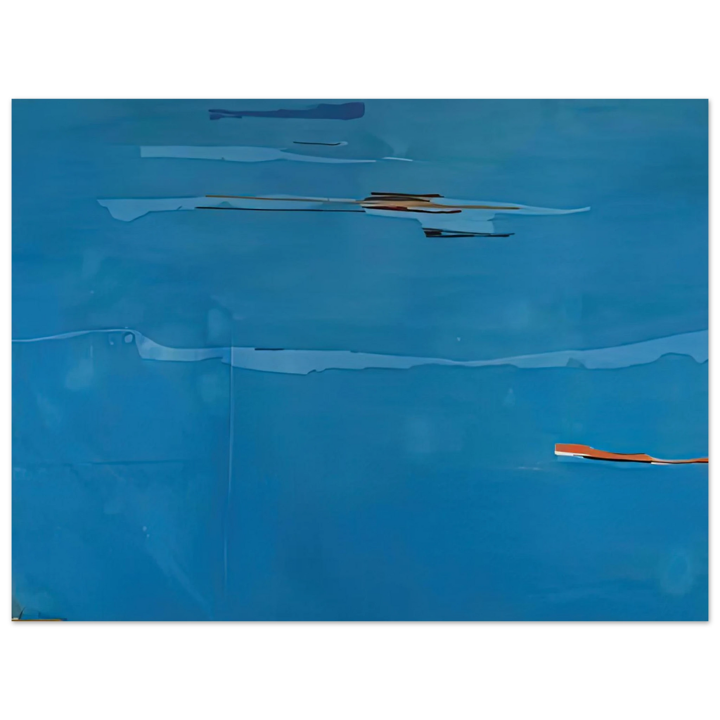Helen Frankenthaler - Ocean Drive West #1, 1974- Wall Art - 60x80 cm / 24x32 inches - Premium Wooden Framed Poster With Fine Art Paper - White frame