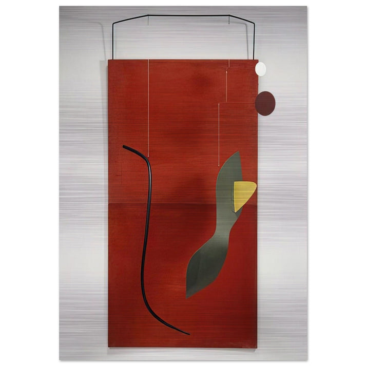 RED PANEL 1936 - Alexander Calder Brushed Aluminum Print - 70x100 cm / 28x40 inches | Alexander Calder Aluminum Print | Alexander Calder Prints