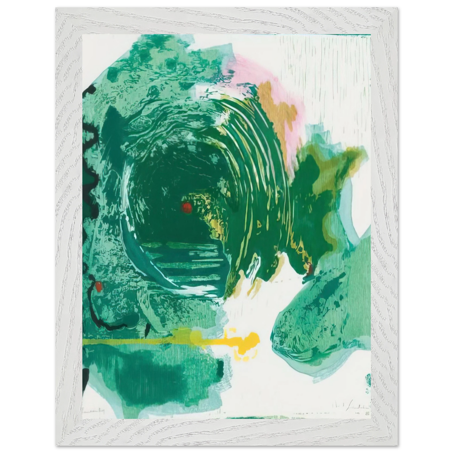 Helen Frankenthaler - Radius - 1993 Wall art - 40x50 cm / 16x20 inches - Premium Wooden Framed Poster With Fine Art Paper - Black frame