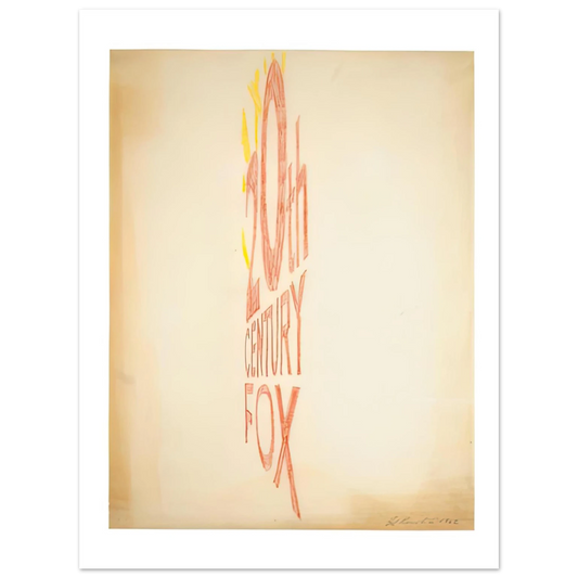 Edward Ruscha - ANGLE STUDY LARGE TRADEMARK 1962 Fine Art Poster - Default Title