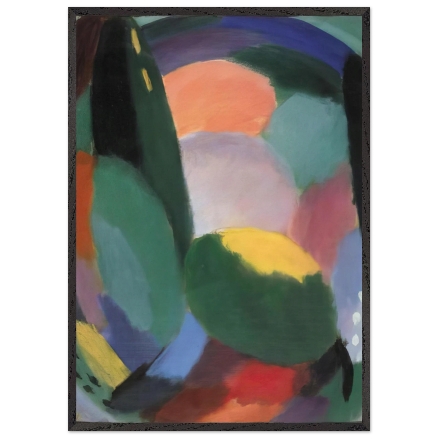 VARIATION GLORREICHER ABEND SOMMERSEGEN II 1917 - Alexej von Jawlensky Framed Art Print – Black Wooden Frame - Default Title - -Framed Art Print