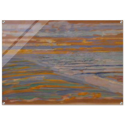 View from the Dunes with Beach and Piers - Piet Mondrian Acrylic Print - 70x100 cm / 28x40″ inches | Piet Mondrian Wall Art | Piet Mondrian Prints