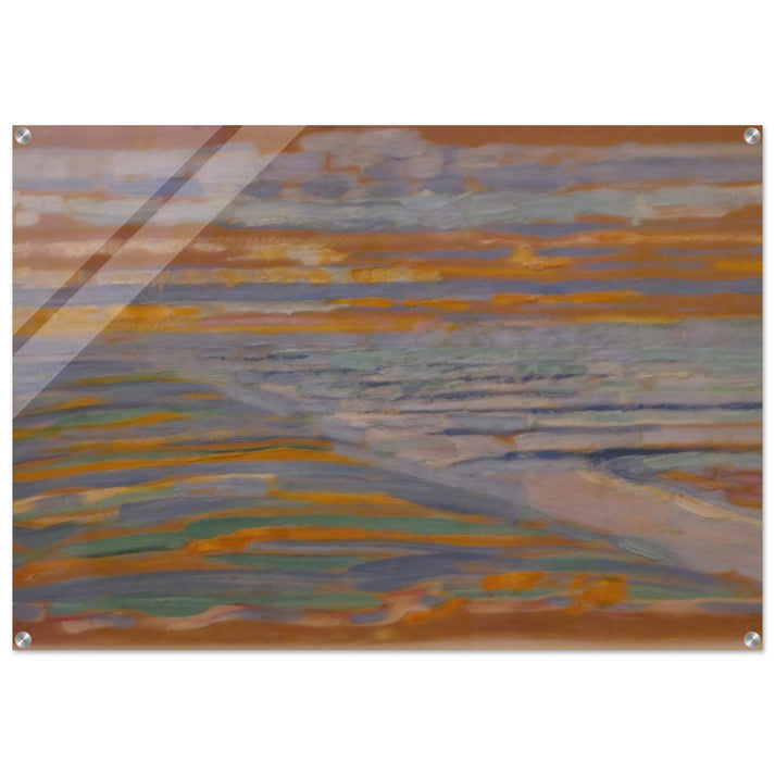 View from the Dunes with Beach and Piers - Piet Mondrian Acrylic Print - 70x100 cm / 28x40″ inches | Piet Mondrian Wall Art | Piet Mondrian Prints