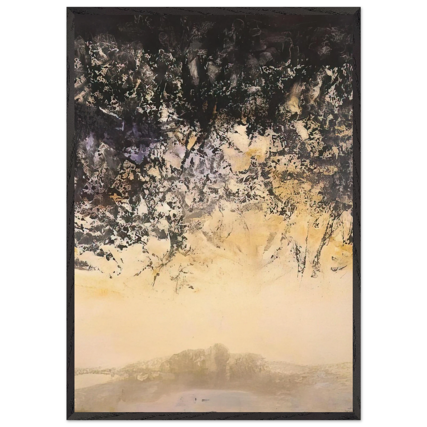 11 11 1996 1996 - Zao Wou-Ki Framed Art Print – Black Wooden Frame - Default Title - -Framed Art Print