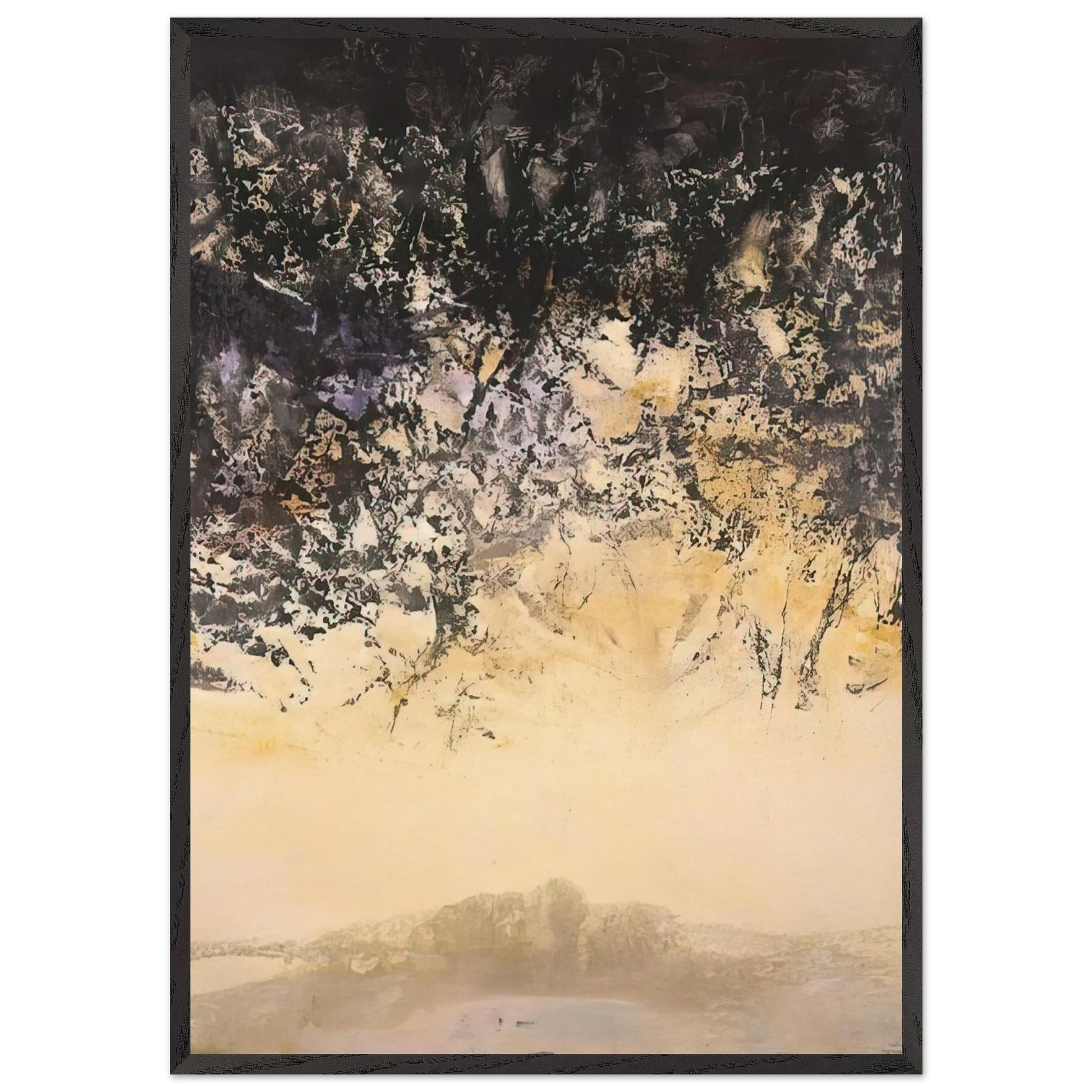 11 11 1996 1996 - Zao Wou-Ki Framed Art Print – Black Wooden Frame - Default Title - -Framed Art Print