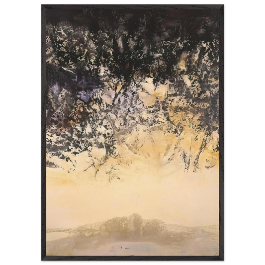 11 11 1996 1996 - Zao Wou-Ki Framed Art Print – Black Wooden Frame - Default Title - -Framed Art Print