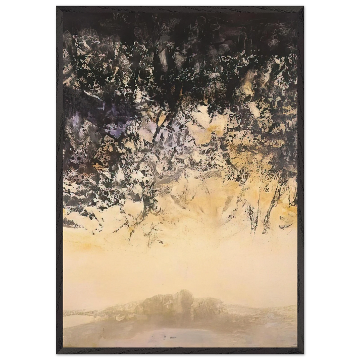 11 11 1996 1996 - Zao Wou-Ki 70x100 cm / 28x40 inches Framed Art Print – Black Wooden Frame