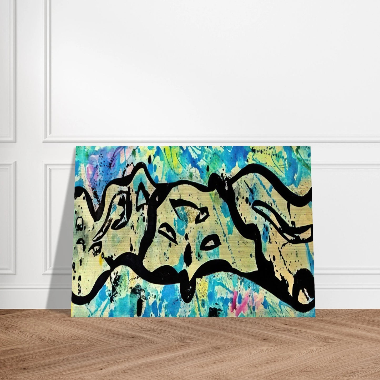 Untitled  Variant F  - Sam Francis Brushed Aluminum Print - 70x100 cm / 28x40 inches | Sam Francis Aluminum Print | Sam Francis Prints