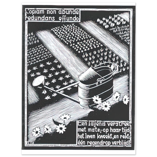 MC Escher - WATERINGCAN Wall Art - 21x29.7 cm / 8x12" - Fine Art Poster - -