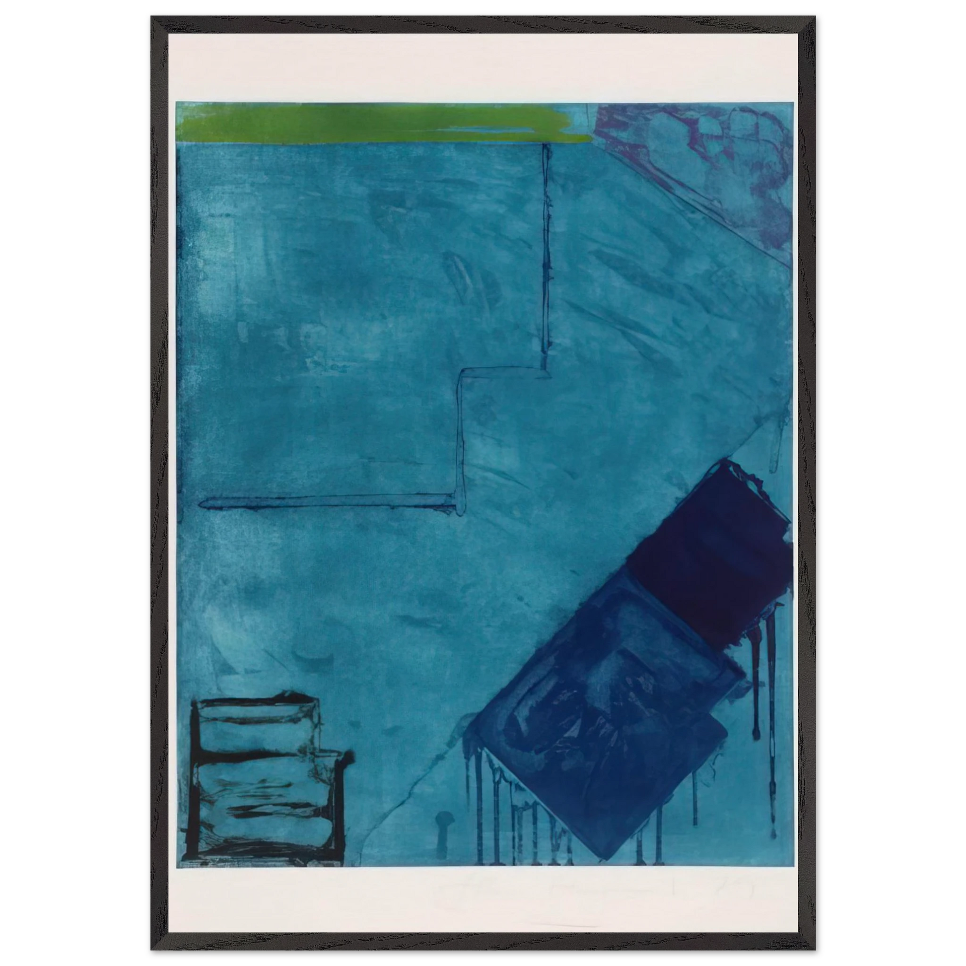 Rankin - 1979 - John Hoyland Framed Art Print – Black Wooden Frame - Default Title - -Framed Art Print