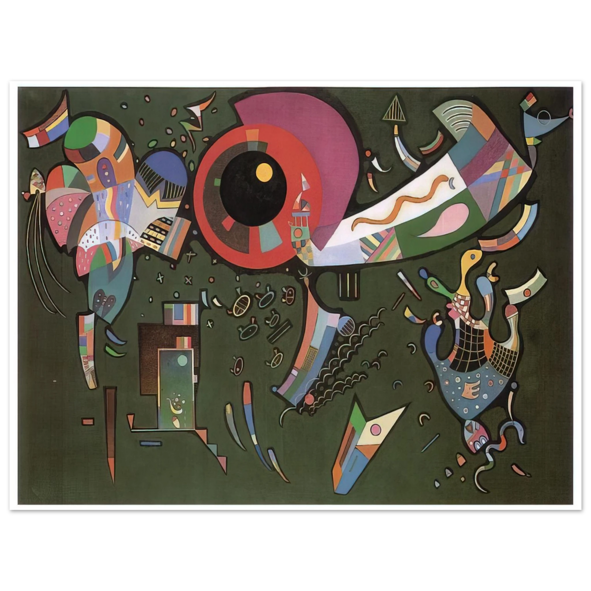 Wassily Kandinsky - AROUND THE CIRCLE 1940 Fine Art Poster - Default Title