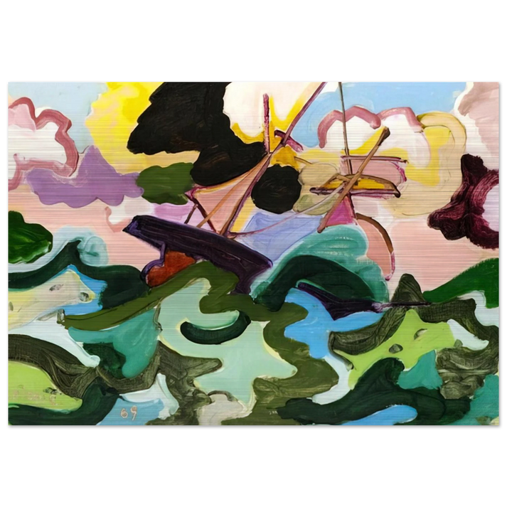 En fuite - Fauvism, Tachisme - Charles Lapicque Brushed Aluminum Print - 70x100 cm / 28x40 inches | Charles Lapicque Aluminum Print | Charles Lapicque Prints