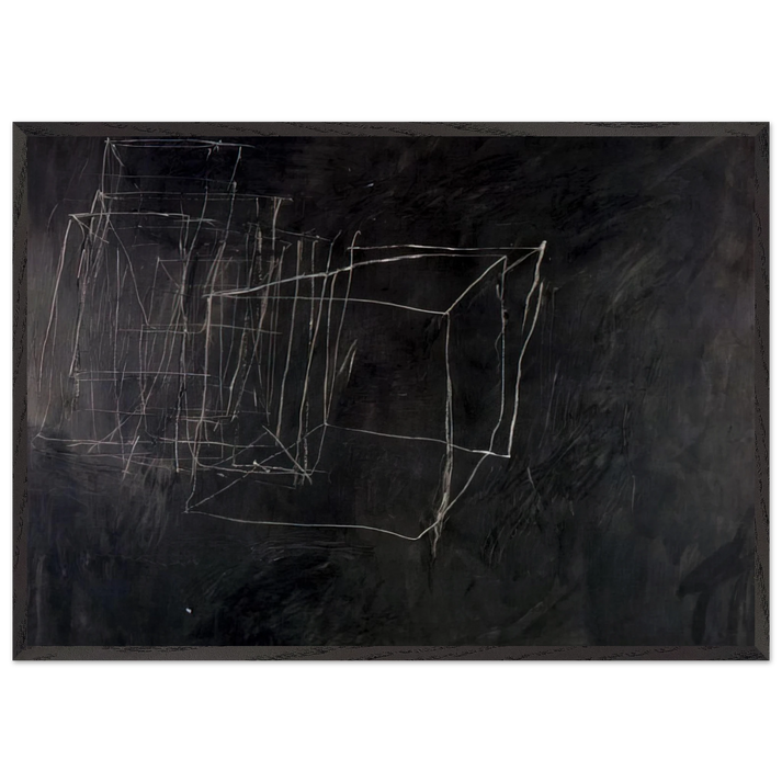 Night Watch - Cy Twombly 70x100 cm / 28x40 inches Framed Art Print – Black Wooden Frame