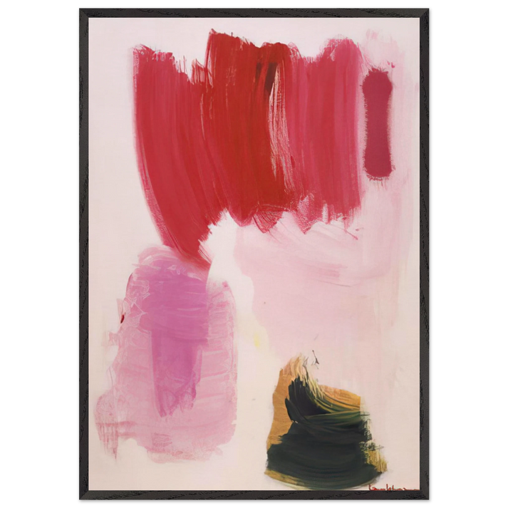 Delirious Pink - Hans Hofmann 70x100 cm / 28x40 inches Framed Art Print – Black Wooden Frame