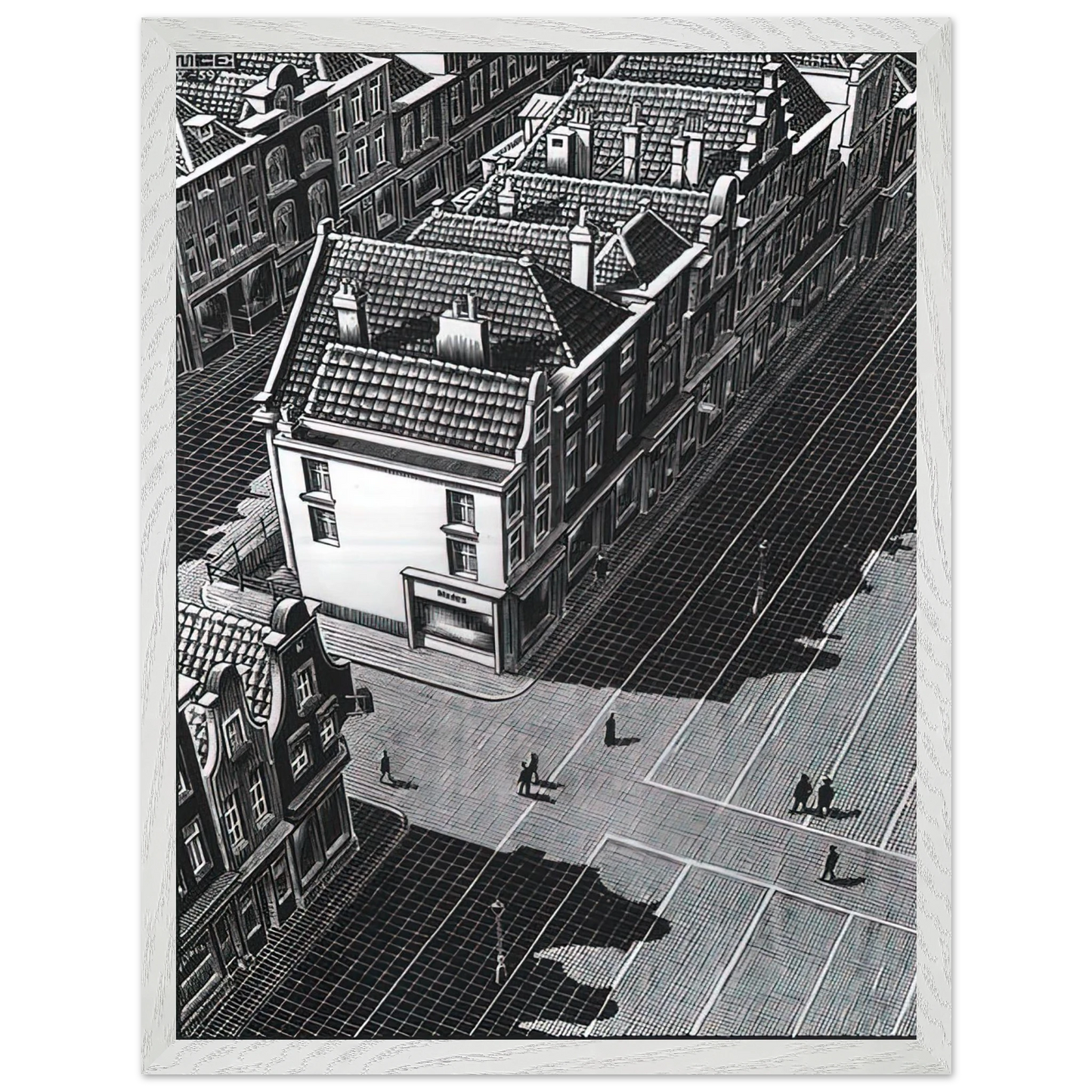MC Escher - DELFT Wall Art - 30x40 cm / 12x16 inches - Fine Art Poster - -