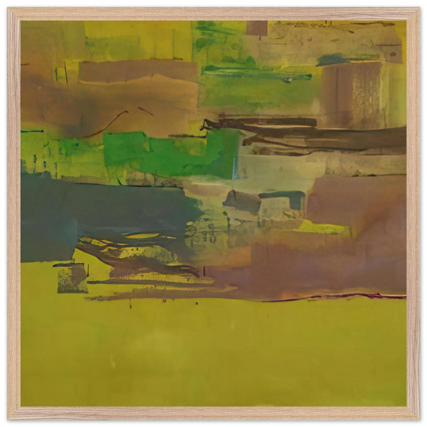 Helen Frankenthaler - August Deep - 1978 Wall art - 45x60 cm / 18x24 inches - Premium Wooden Framed Poster With Fine Art Paper - Wood frame