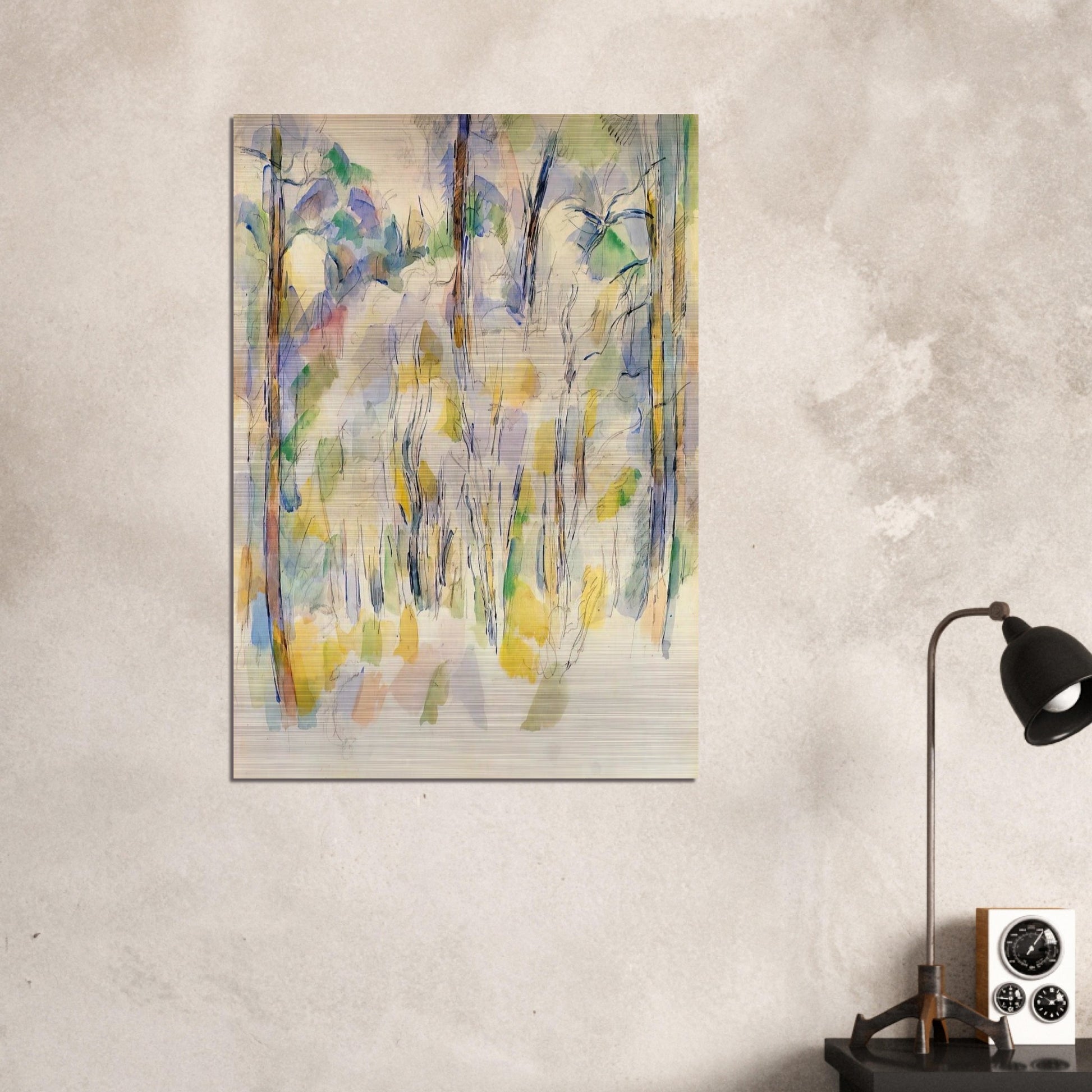 In the Woods - Paul Cézanne Brushed Aluminum Print - 70x100 cm / 28x40 inches | Paul Cézanne Aluminum Print | Paul Cézanne Prints