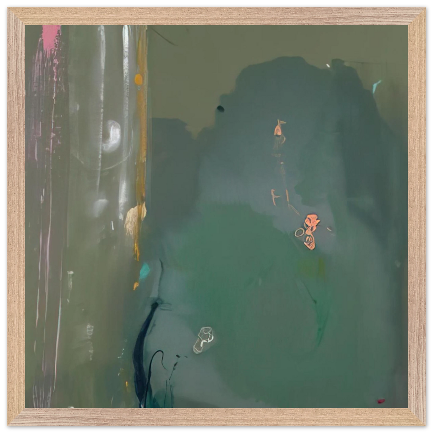 Helen Frankenthaler - CÃ´te d Argent - 1980 Wall art - 60x80 cm / 24x32 inches - Premium Wooden Framed Poster With Fine Art Paper - White frame