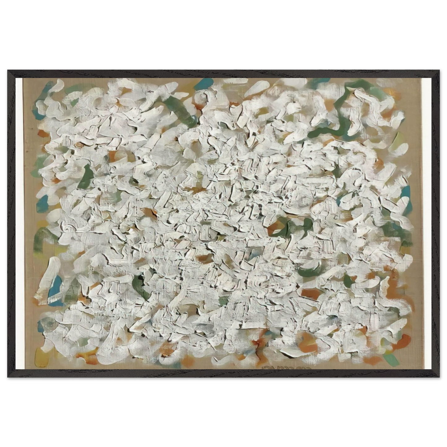 Untitled - 1963 N7 - Robert Ryman Framed Art Print – Black Wooden Frame - Default Title - -Framed Art Print