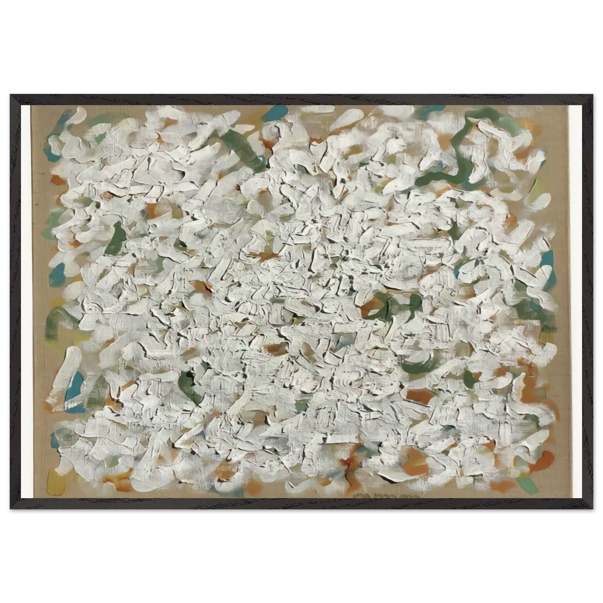 Untitled - 1963 N7 - Robert Ryman Framed Art Print – Black Wooden Frame - Default Title - -Framed Art Print