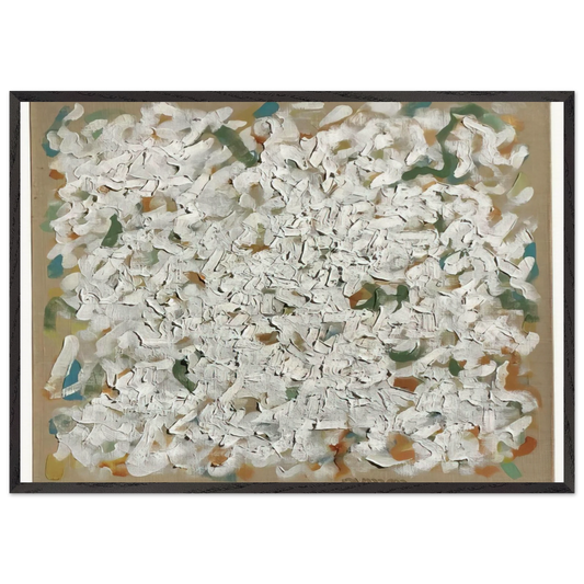 Untitled - 1963 N7 - Robert Ryman Framed Art Print – Black Wooden Frame - Default Title - -Framed Art Print