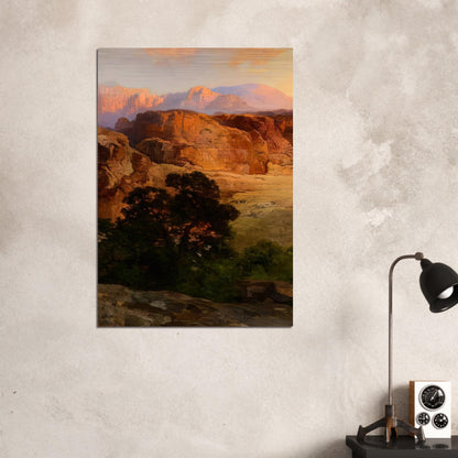 A Water Pocket Northern Arizona - Thomas Moran Brushed Aluminum Print - 70x100 cm / 28x40 inches | Thomas Moran Aluminum Print | Thomas Moran Prints
