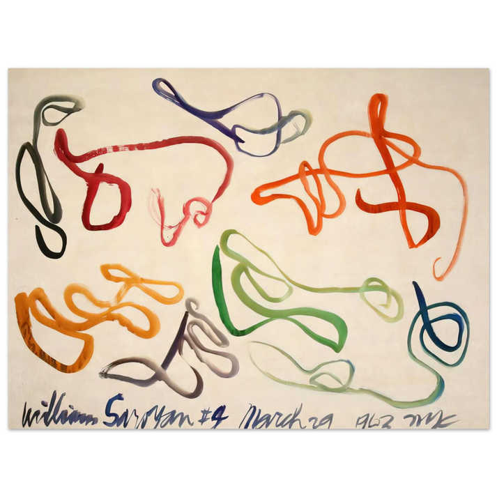 William Saroyan - #4 March 29, 1963 NYC - 1963  75x100 cm / 30x40inches Fine Art Poster