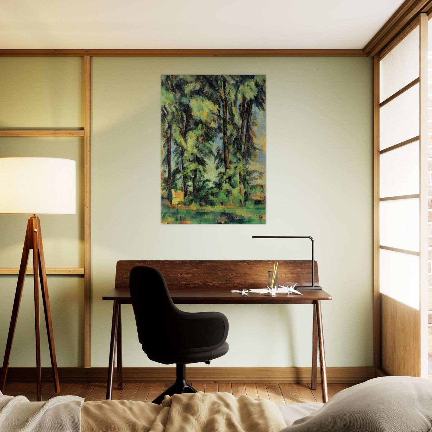 Large Trees at Jas de Bouffan - Paul Cézanne Brushed Aluminum Print - 70x100 cm / 28x40 inches | Paul Cézanne Aluminum Print | Paul Cézanne Prints