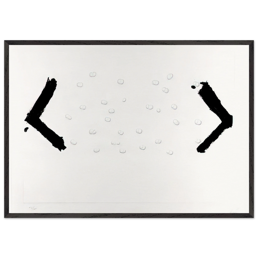 LES HARICOTS 1969 - Antoni Tapies Framed Art Print – Black Wooden Frame - Default Title - -Framed Art Print