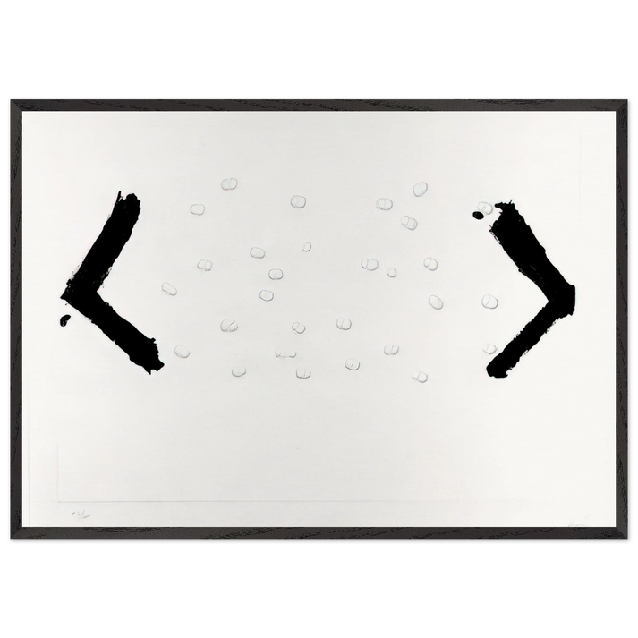 LES HARICOTS 1969 - Antoni Tapies 70x100 cm / 28x40 inches Framed Art Print – Black Wooden Frame