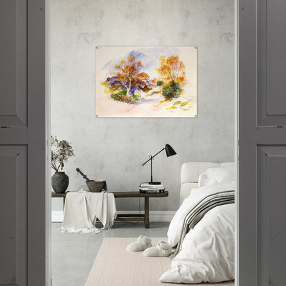 Landscape with Trees - Pierre-Auguste Renoir Acrylic Print - 70x100 cm / 28x40″ inches