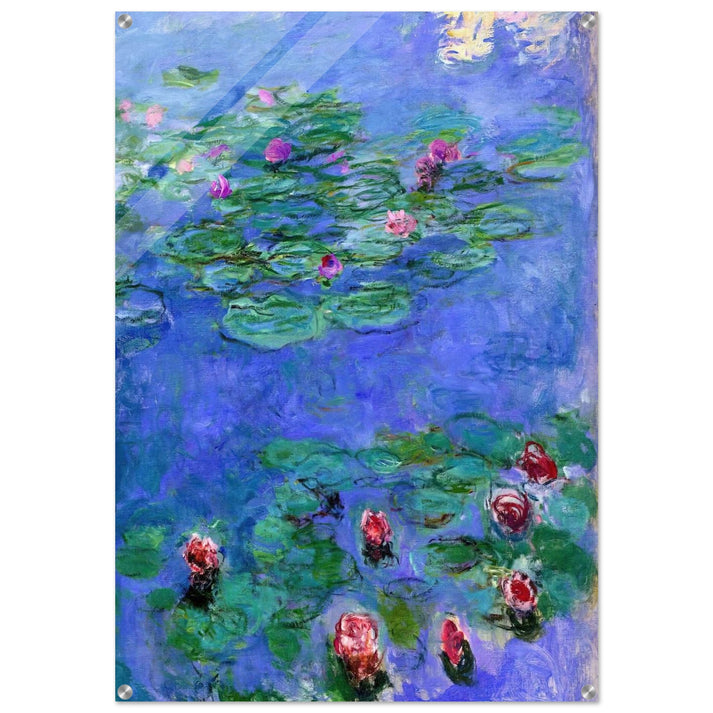 Water Lilies Red - claude monet Acrylic Print - 70x100 cm / 28x40″ inches | claude monet Wall Art | claude monet Prints