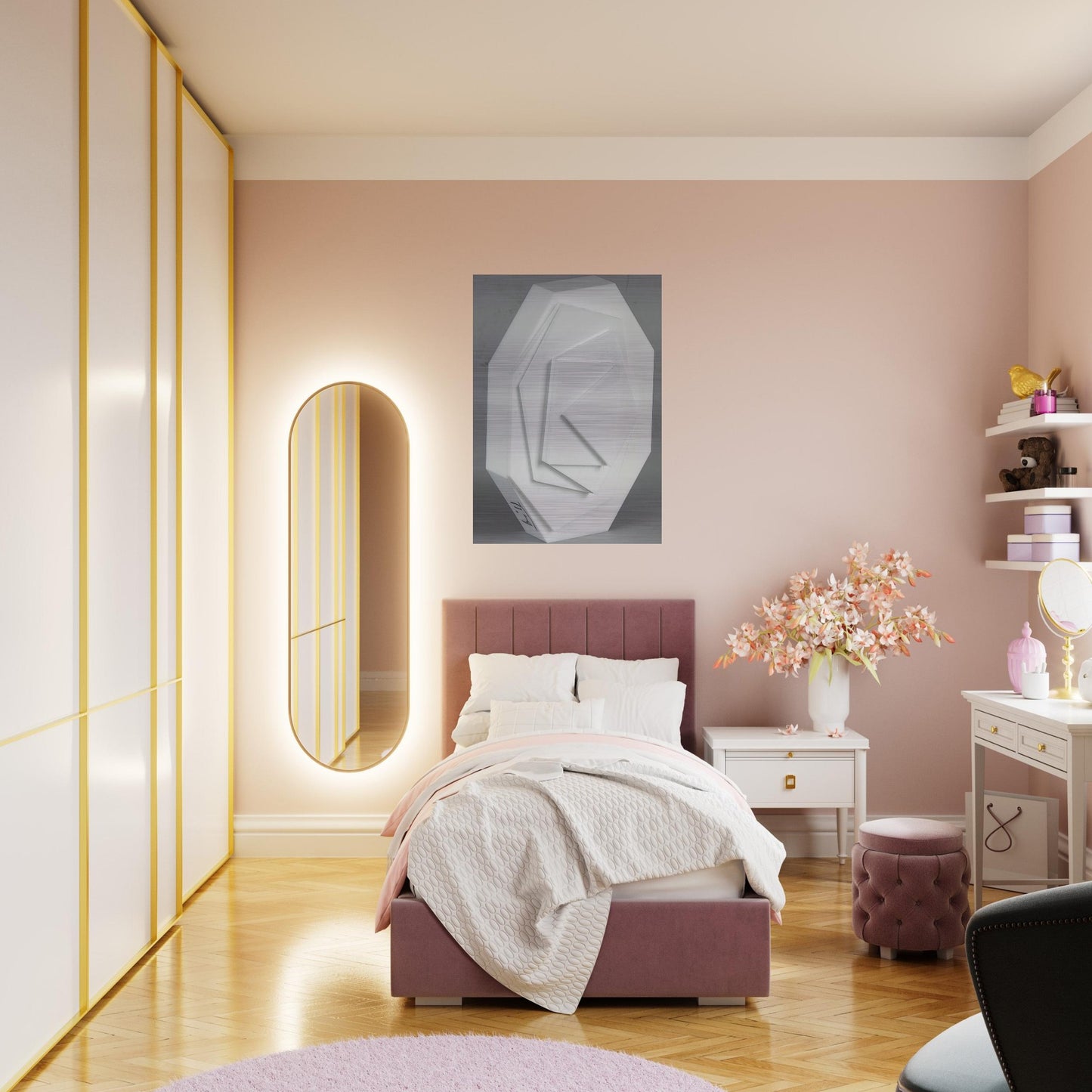 3-8 Eck - Concretism - Max Bill Brushed Aluminum Print - 70x100 cm / 28x40 inches | Max Bill Aluminum Print | Max Bill Prints