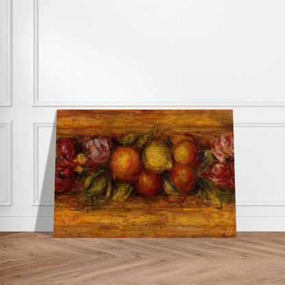 Garland of Fruit and Flowers - Pierre-Auguste Renoir Brushed Aluminum Print - 70x100 cm / 28x40 inches | Pierre-Auguste Renoir Aluminum Print | Pierre-Auguste Renoir Prints