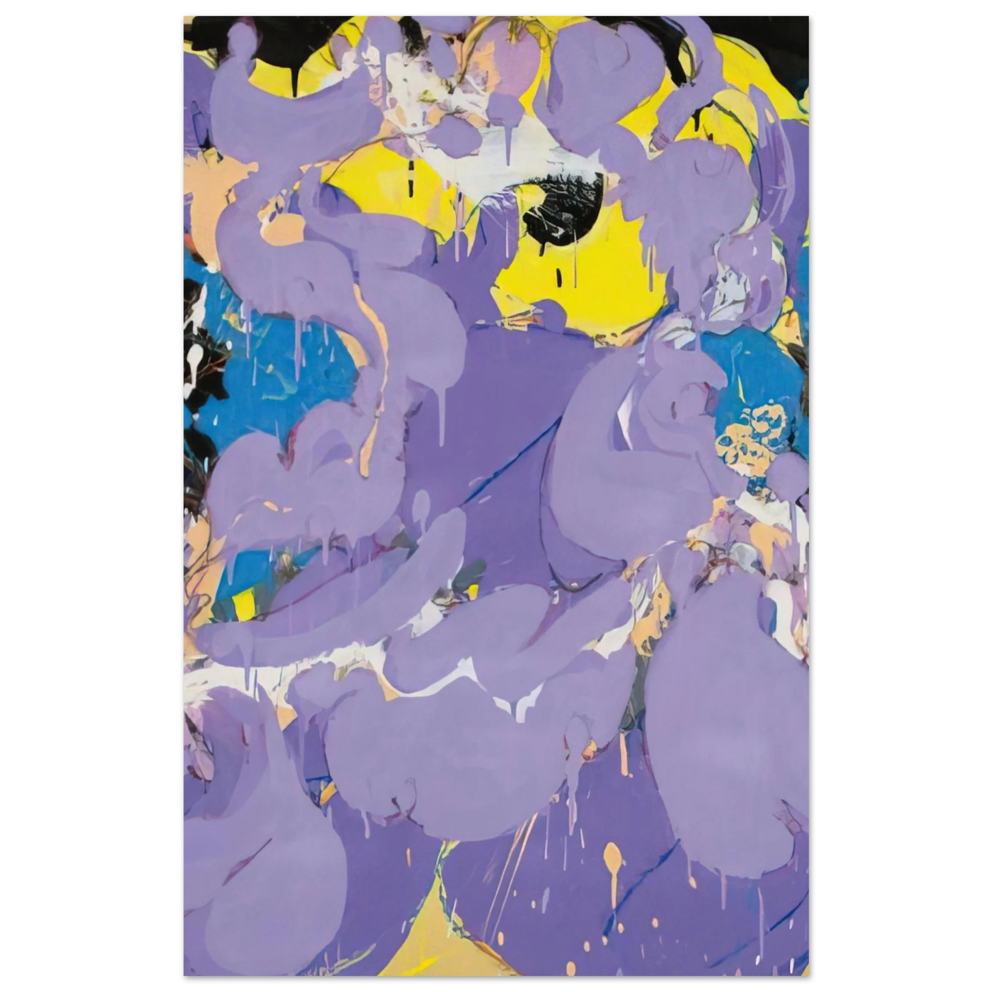 Helen Frankenthaler - Untitled - 1978 Wall art - 27x35 cm / 11x14 inches - Premium Wooden Framed Poster With Fine Art Paper - White frame