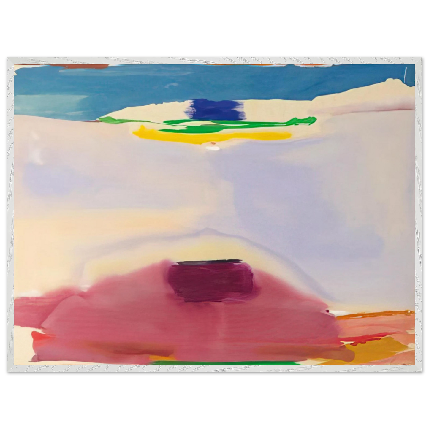 Helen Frankenthaler - Leveling - 1973 Wall art - 40x50 cm / 16x20 inches - Premium Wooden Framed Poster With Fine Art Paper - Black frame