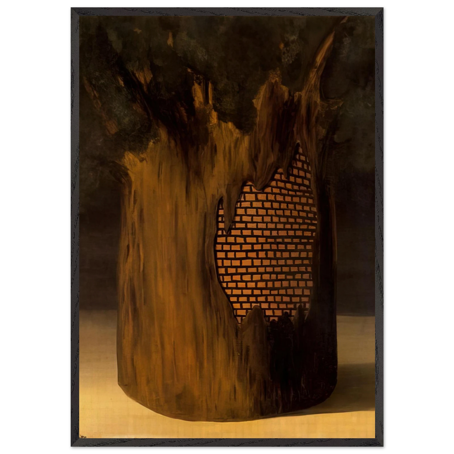 THRESHOLD OF FOREST 1926 - Rene Magritte Framed Art Print – Black Wooden Frame - Default Title - -Framed Art Print