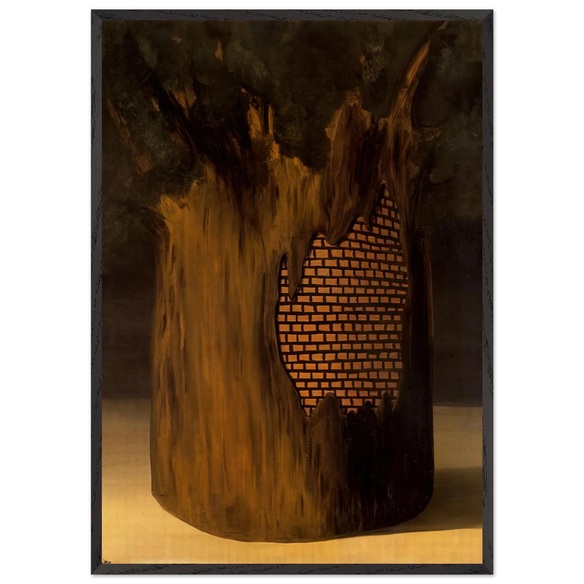 THRESHOLD OF FOREST 1926 - Rene Magritte Framed Art Print – Black Wooden Frame - Default Title - -Framed Art Print