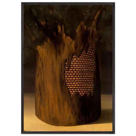 THRESHOLD OF FOREST 1926 - Rene Magritte 70x100 cm / 28x40 inches Framed Art Print – Black Wooden Frame