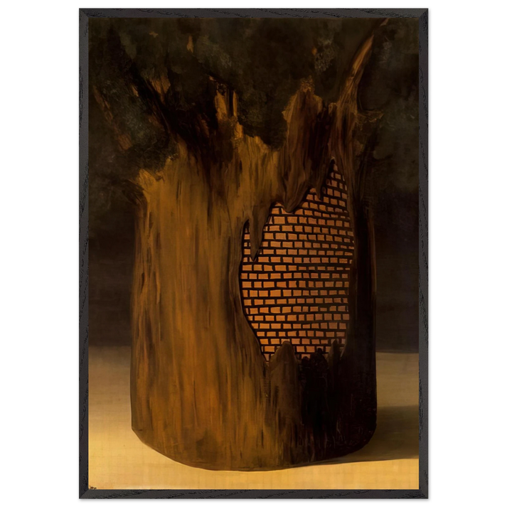 THRESHOLD OF FOREST 1926 - Rene Magritte 70x100 cm / 28x40 inches Framed Art Print – Black Wooden Frame