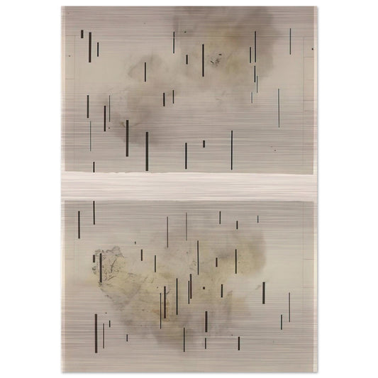 Global Village 37-48 Diptych - 1989 - John Cage Brushed Aluminum Print - 70x100 cm / 28x40 inches | John Cage Aluminum Print | John Cage Prints